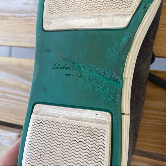 Salvatore Ferragamo Newport Suede Sneakers - Picture 10 of 10